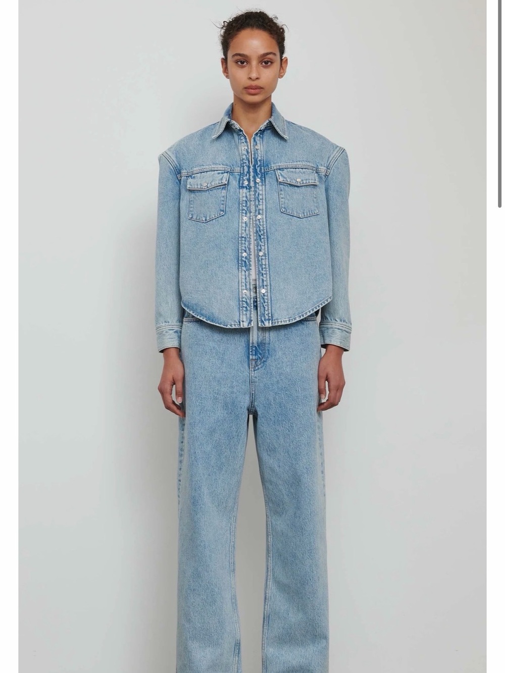 Wardrobe.NYC denim shirt jacket
